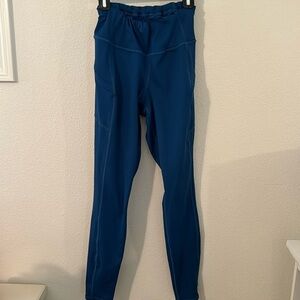 Athleta‎ Leggings SP Womens Ultimate Stash Pockets 7/8 Tight Blue